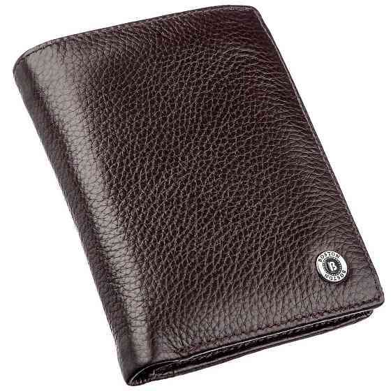 Современное мужское портмоне Boston 18825 Коричневый Киев