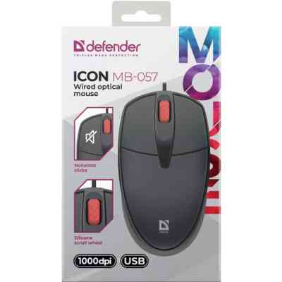 Мишка Defender Icon MB-057 USB Black (52057) Вінниця