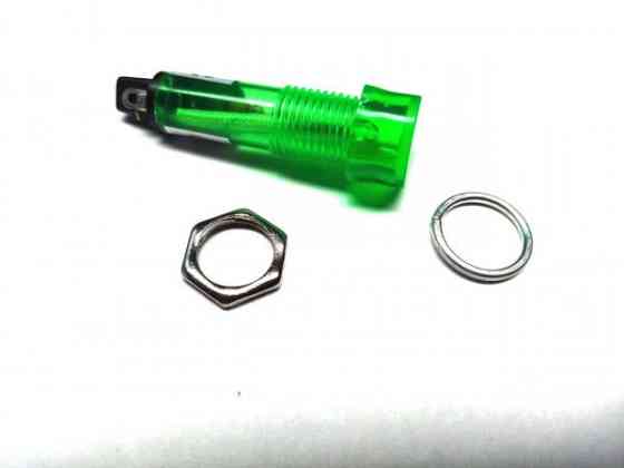 Панельный сигнальный индикатор XD10-3 od=10mm (Зелёный) 12v Daier Полтава