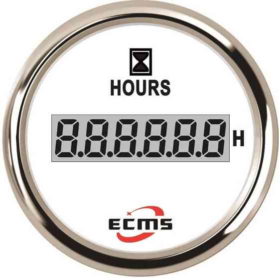 Цифровой Счетчик Моточасов Ecms Plh2-Ws-Hs Не Импульсный Белый Дніпро