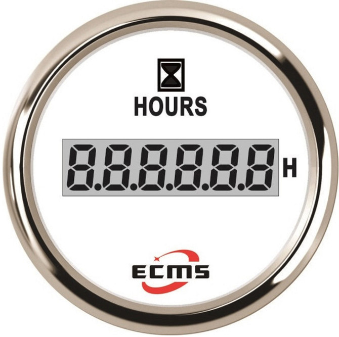 Цифровой Счетчик Моточасов Ecms Plh2-Ws-Hs Не Импульсный Белый Дніпро - фото 1