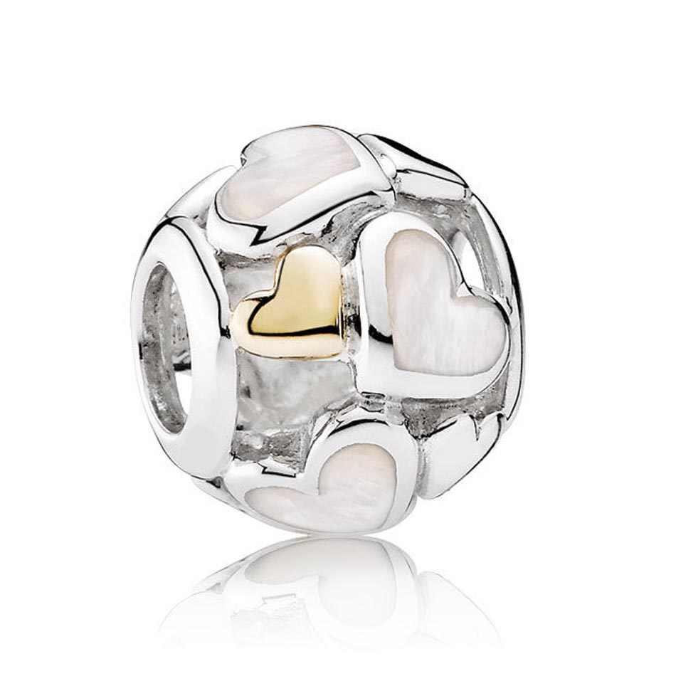 Срібна намистина Пандора  "Ажурні яскраві серця" MasterSem Київ - фото 1