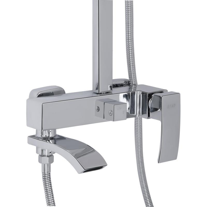 Душевая система из латуни Qtap Swan Cascada на три потребителя (с изливом) QTSWA111CRM45566 Chrome Харьков - изображение 3