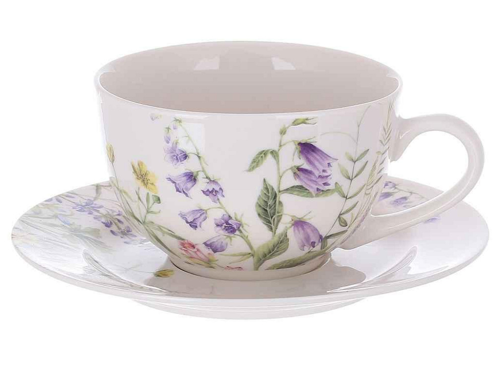 Набор чайный 4пр. Floral (чашка 250мл-2шт, блюдце 15,5см-2шт) ТМ BONADI Solmir Киев - изображение 1