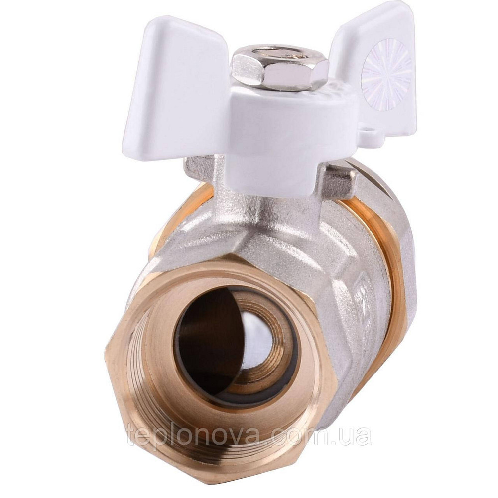 Кран шаровый прямой с американкой Q PROFESSIONAL QP003 PN40 3/4″ антипротечка, Белая бабочка Черновцы - изображение 4