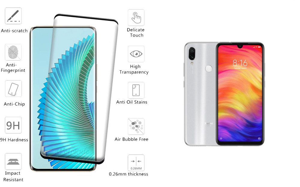 Захисне скло HyperGlass Pro для Xiaomi Redmi Note 7 – максимальна чутливість та захист Київ - фото 2