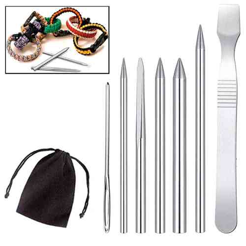 Набор игл спиц для плетения из паракорда, 7шт, нержавейка Винница