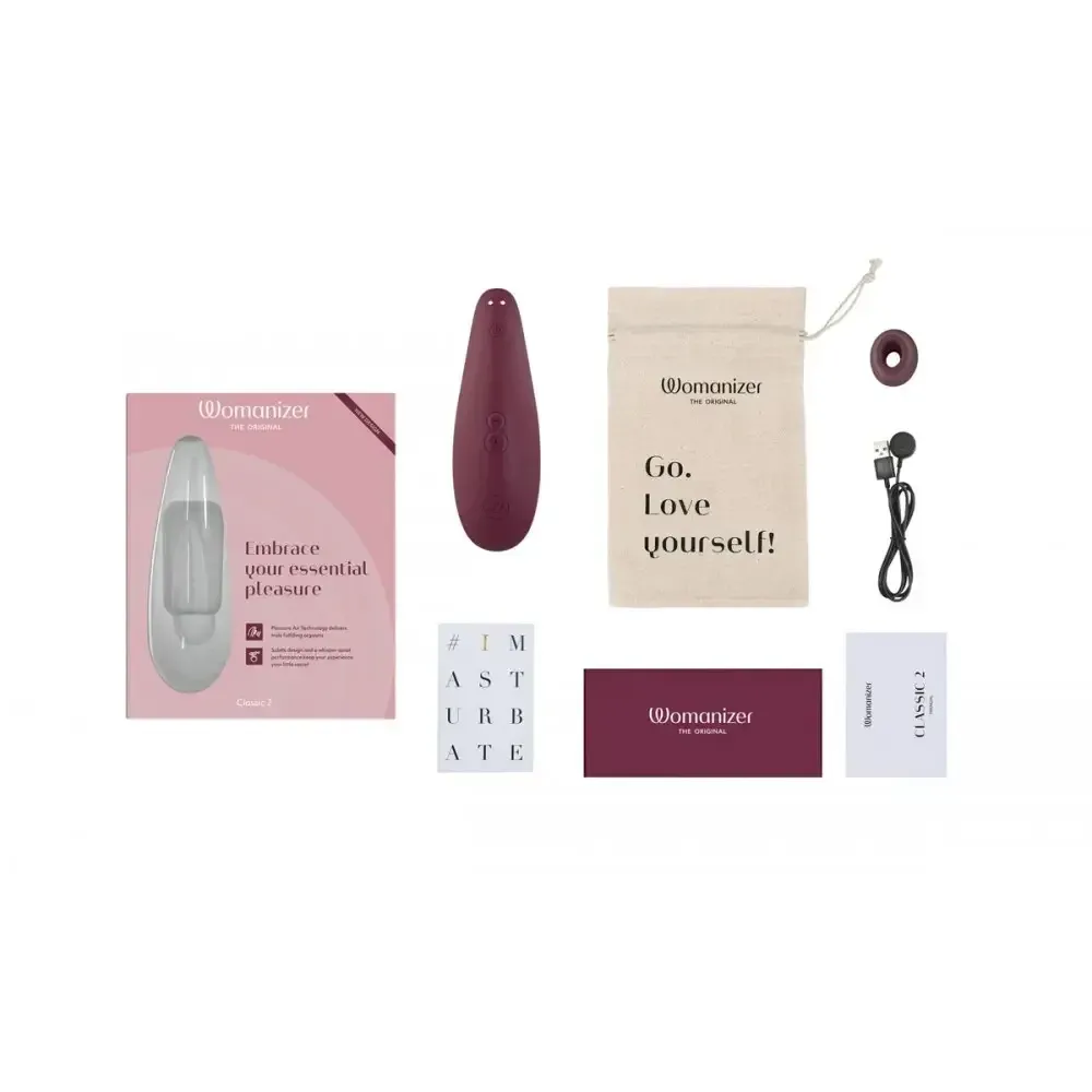 Вакуумний кліторальний стимулятор Womanizer Classic 2 Bordeaux Sex Aura Київ - фото 7