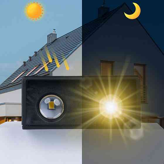 Настінний світильник на сонячній панелі,Теплий білий SBR Київ