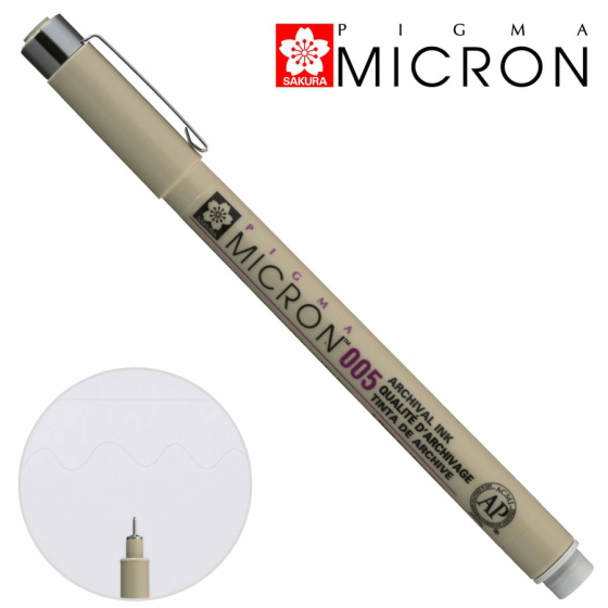 Лінер PIGMA MICRON (0.05), 0,2мм, Сірий, Світлий, Sakura Київ