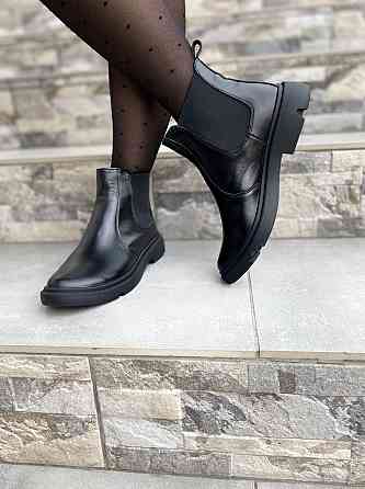 Черевики жіночі M.KRAFT чорні шкіра натуральна висота 11см (4396) Коломыя