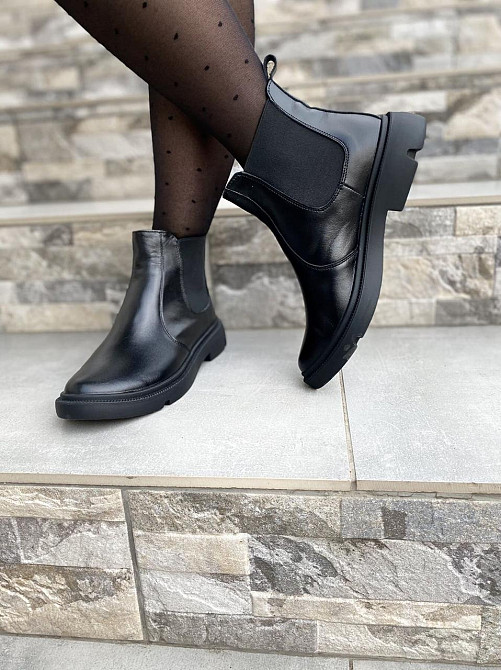 Черевики жіночі M.KRAFT чорні шкіра натуральна висота 11см (4396) Коломыя - изображение 6
