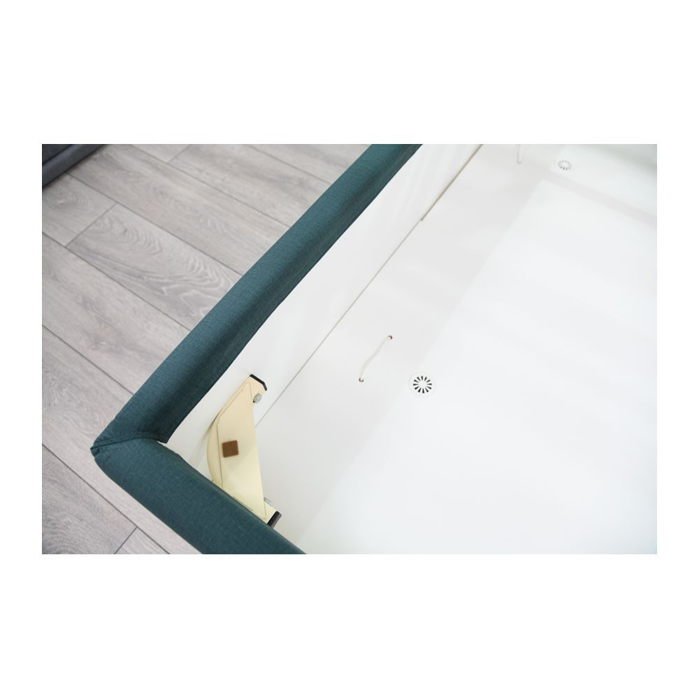 Кровать TaurusDesign Emilia VIP на ножках с дополнительной металлической цельносварной рамой 140x200 темно-синий Киев - изображение 5