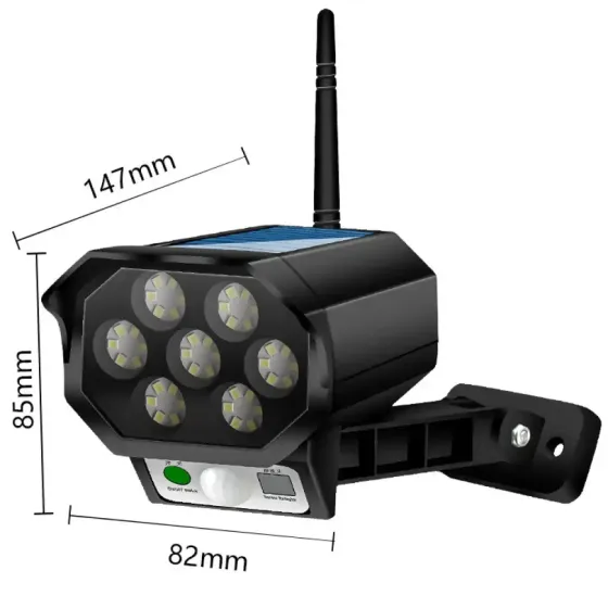 Уличный фонарь / Муляж камеры видеонаблюдения с датчиком движения и солнечной панелью BK-36 Коломия