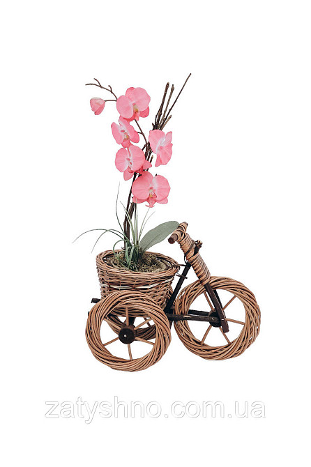 Кашпо под цветы плетеная трактор | подставка уличная под цветы велосипед | цветочная подставка на ул Киев - изображение 1