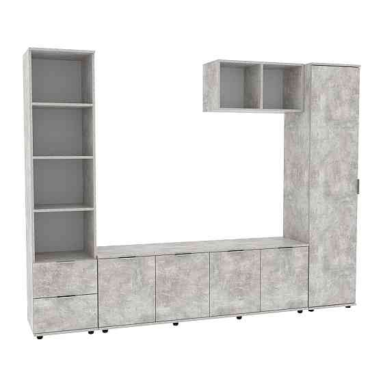 Стенка в гостиную Ketrin-2, Бетон, 2440х425х1880 Львов