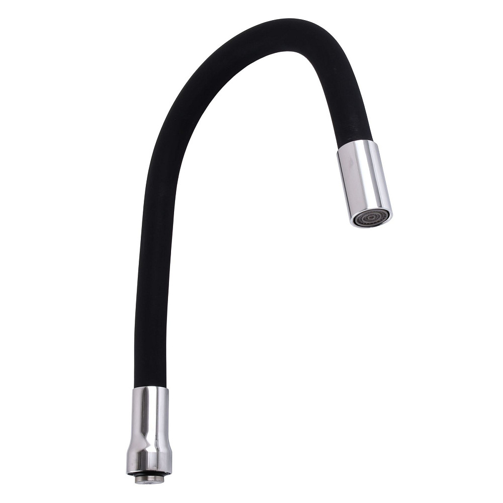 Вилив змішувача GLR-BLACK-55 для кухні Гофрований , силікон Чорний , 3/4″ВН Тернополь - изображение 1