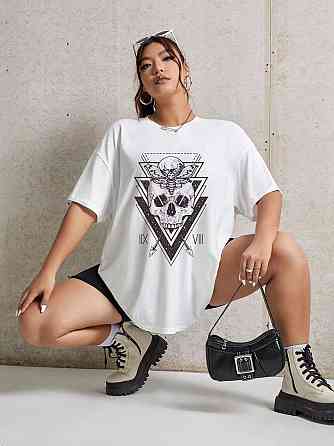 Футболка жіноча з принтом  48 Біла 2664085689 Дніпро