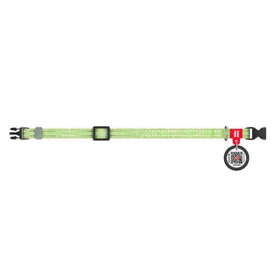 Нашийник для котів та дрібних порід собак WAUDOG Re-cotton з QR паспортом, відновлена бавовна, Коломыя