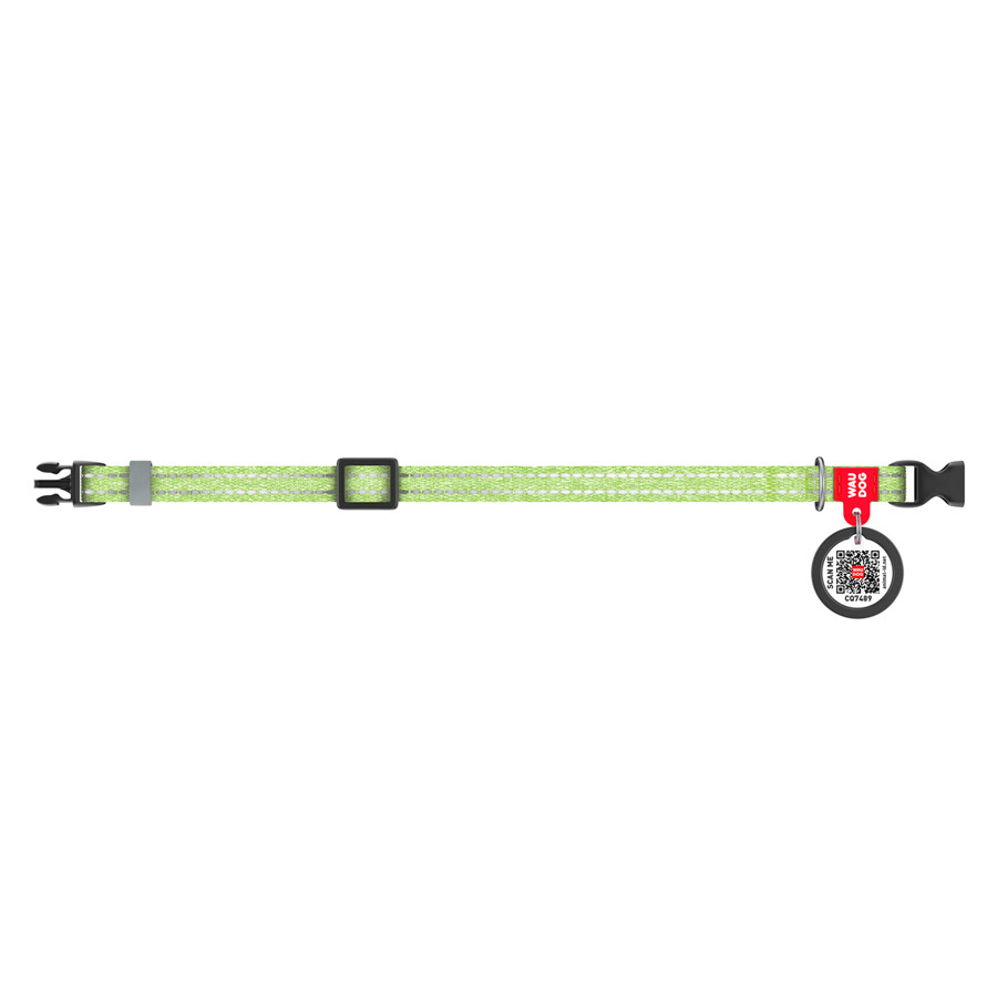 Нашийник для котів та дрібних порід собак WAUDOG Re-cotton з QR паспортом, відновлена бавовна, Коломыя - изображение 3