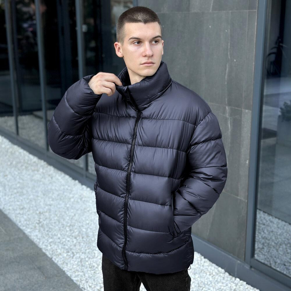 Чоловіча Зимова Куртка Пуховик Пуховик Pobedov Snowfall Тепла з Капюшоном Зима темно-синя Одеса - фото 2