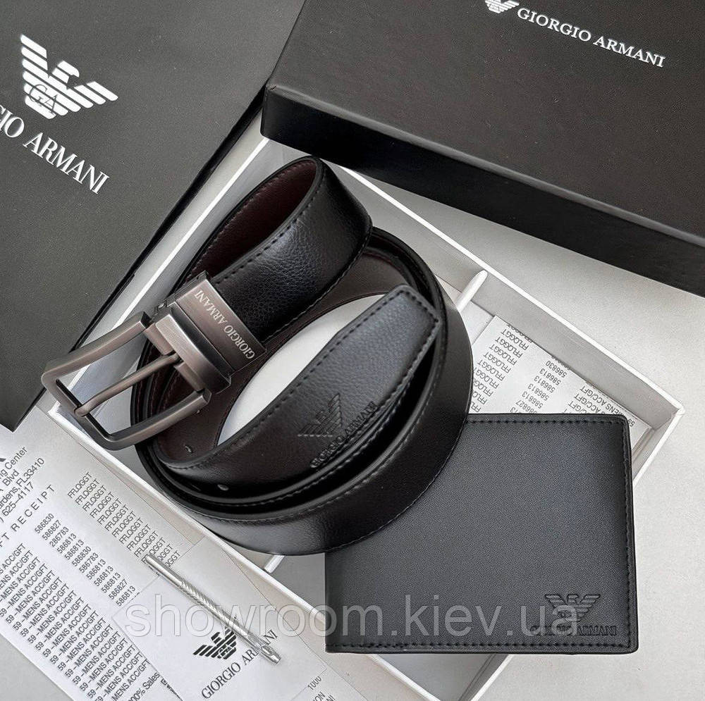 Чоловічий подарунковий набір ремінь та гаманець Levis (519) Київ - фото 1