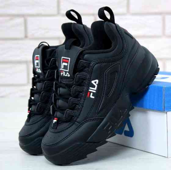 Кроссовки FILA Disruptor Черные Женские Кожаные Фила (размеры: 36,37,38,39) Видео Обзор Днепр