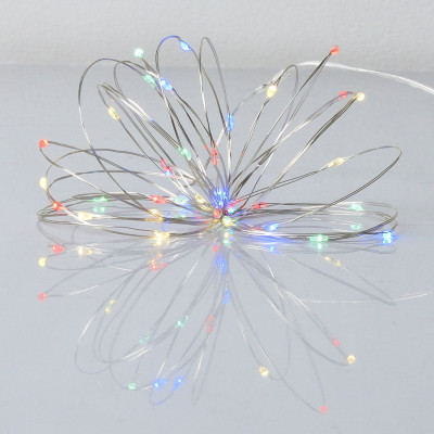 Гірлянда YES! Fun Нитка на мідному дроті 40 LED Різнокольорова 4 м Статична На батарейках (975029) Вінниця - фото 1