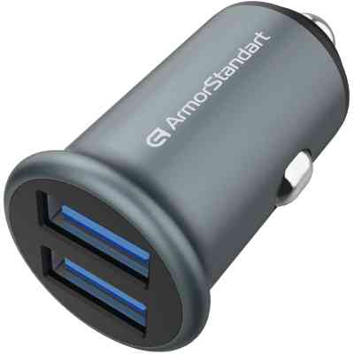 Зарядний пристрій Armorstandart Car 2xUSB QC3.0 Grey (ARM65438) Вінниця