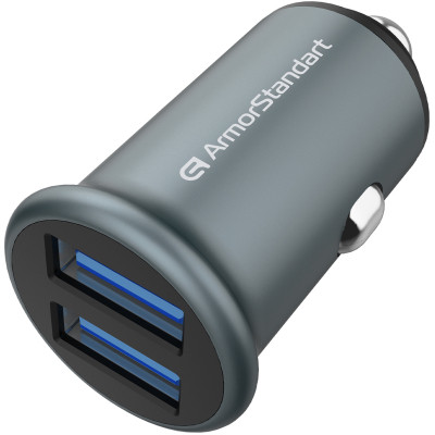 Зарядное устройство Armorstandart Car 2xUSB QC3.0 Grey (ARM65438) Винница - изображение 1