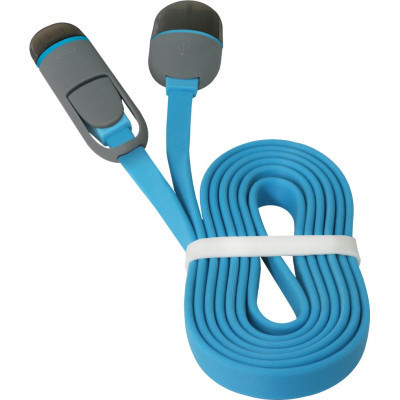 Дата кабель USB10-03BP USB - Micro USB/Lightning, blue, 1m Defender (87487) Вінниця - фото 3