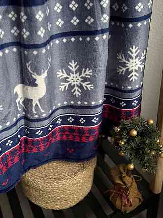 Ecotton Плед Ecotton 150х220 см Well Soft новорічний з оленями синій FL-4885 (23221) Київ