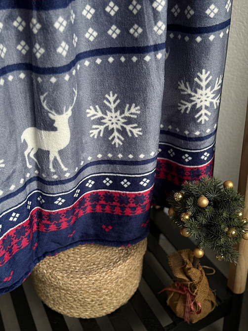 Ecotton Плед Ecotton 150х220 см Well Soft новорічний з оленями синій FL-4885 (23221) Київ - фото 5