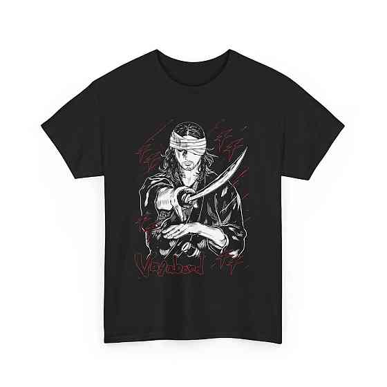 Футболка з аніме принтом Вагабонд Мусасхі Мійамото Матахакхі оверсайз (S/M/L) Чорний AnimeJ0671 Дніпро