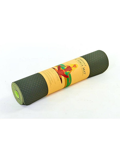 Коврик для фитнеса, йоги TPE Yoga Mat (рр. 183см*61см*6мм) Вишнёвое - изображение 3