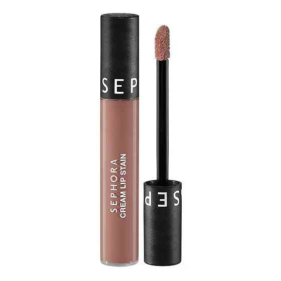 Cream Lip Stain - Бархатистая непереносящаяся помада - Матовая жидкая помада, 120 Soft mocha (5 ml) Славянск