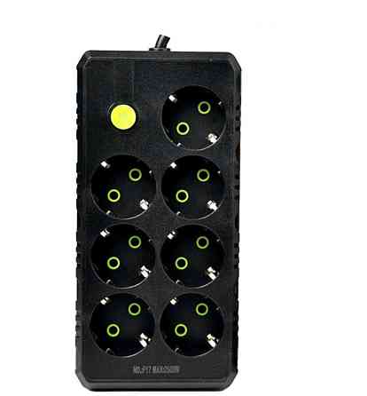 Подовжувач UA Power F17 на 7 розеток, 4 м, чорний Вінниця