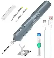 Паяльник акумуляторний HandsKit, швидкого нагріву (припій+ підставка+ жала+ акумулятор 18650+ шнур) Полтава - фото 1