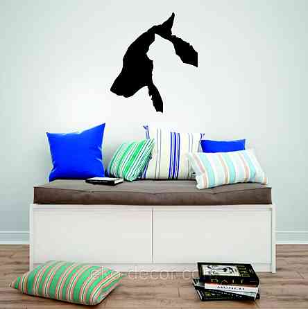 Декоративне настінне Панно «Кіт та Собака», Декор на стіну 110*95 см, Чорний Київ