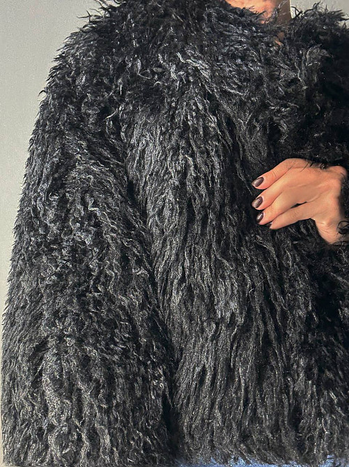 Шуба жіноча Lady Yep 10051 штучне хутро під ламу коротка чорна, чорний, L Київ - фото 11
