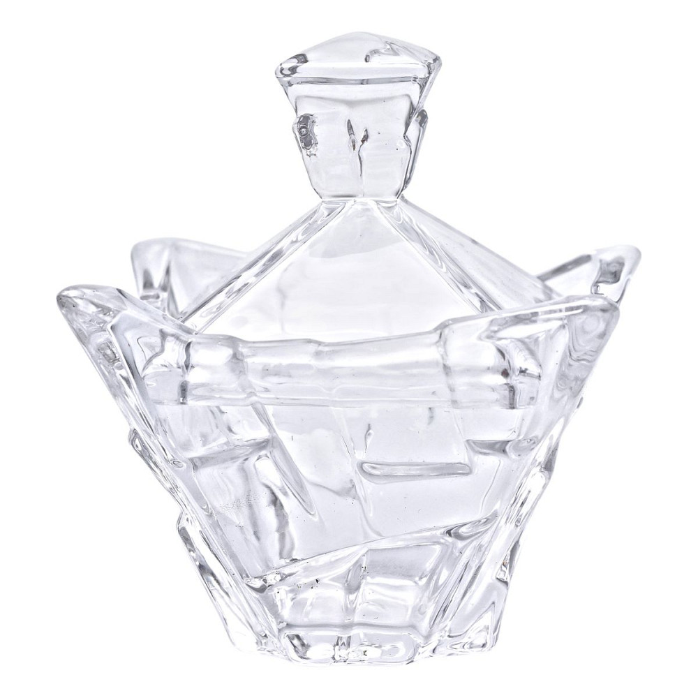 Yiwu Цукорниця з кришкою 10×10×12 см ваза цукорниця квадратна скляна HP-4-118 Коломыя - изображение 4