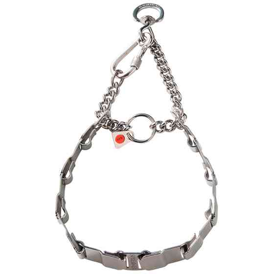 Sprenger NeckTech Fun with Assembly Chain СПРЕНГЕР НЕКТЕК ФАН пластинчастий нашийник-мартингал для собак, гвинтовий карабін, нержавіюча сталь Київ