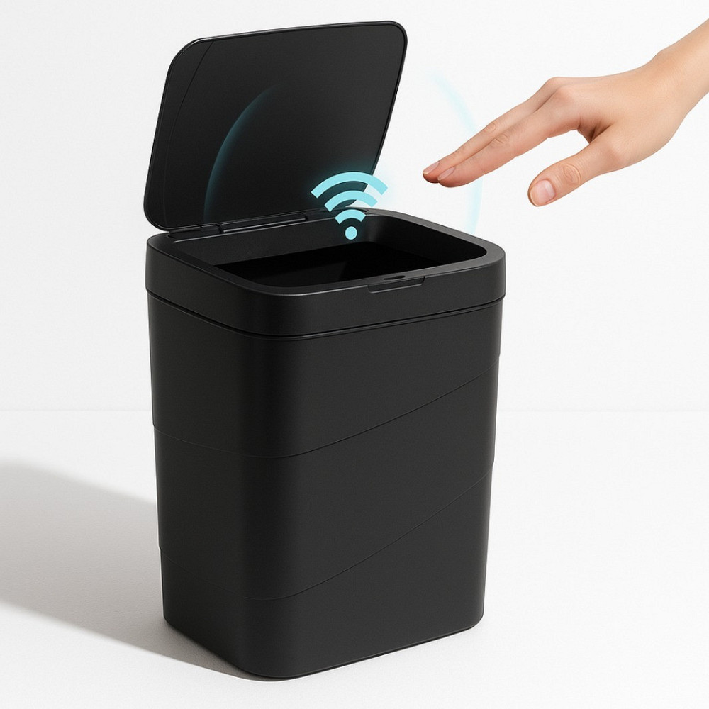 Сенсорное мусорное ведро на 13л,Черный SBR Киев - изображение 1