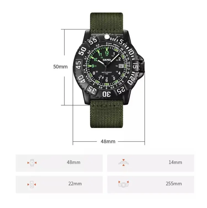 Мужские наручные часы Skmei 9281 Зеленый Винница - изображение 8