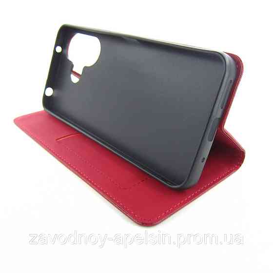 Чехол книжка Xiaomi Redmi 13 Кожаный (красный) Одесса