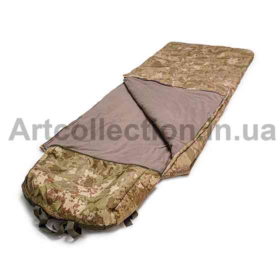Зимовий армійський тактичний спальник, спальний мішок 225*75 до - 25 + подарунок три ліхтарі! Кам'янець-Подільський