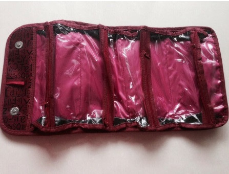 Женская раскладная косметичка черная -в разложенном виде 51*24см, полиэстер, водонепронецаемая Киев - изображение 5