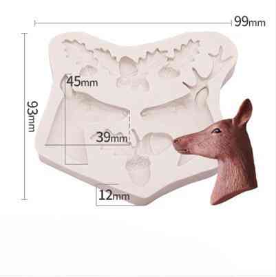 Молд новогодний Олени 93 на 99 мм серый Киев