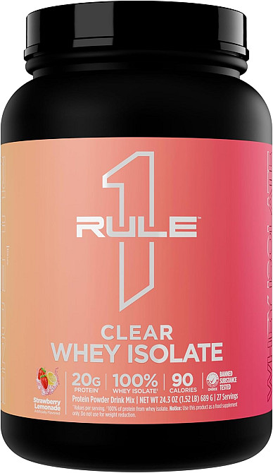 Протеиновый изолят Rule One (R1) Clear Isolate (Strawberry Lemonade) — 690 g Луцк - изображение 1