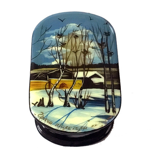 Скринька мініатюра сувенірна Грачі прилетіли Київ - фото 1